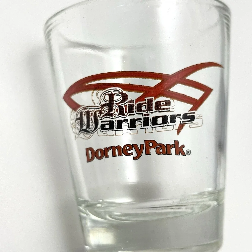 Set‎ Of 3 Dorney Park Shot Glasses Ride Warriors Talon Roller Coaster Souvenirs